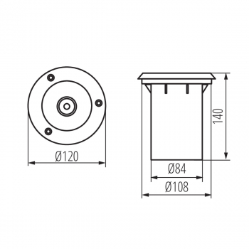 Bodeneinbaustrahler (Kanlux MORO DL-35)